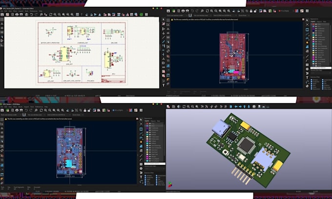 design pcb board, pcb layout, and circuit schematic for you