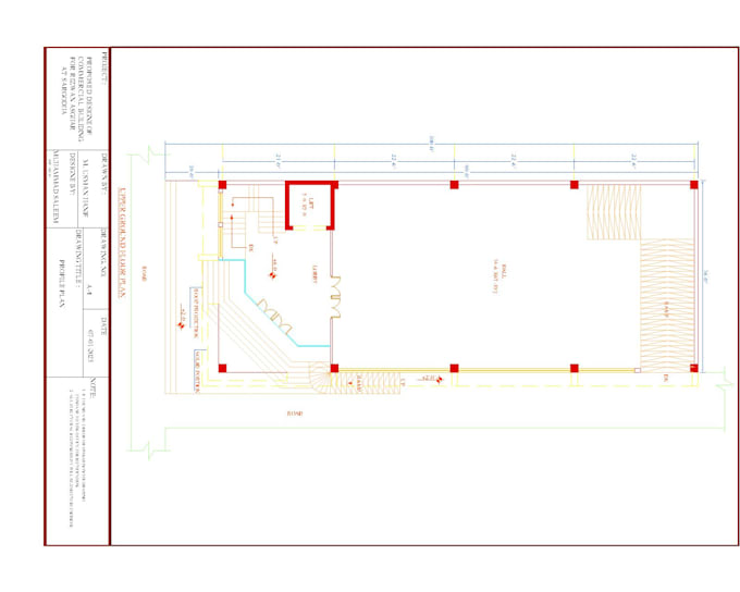 draw autocad 2d floor plan, elevation, and section