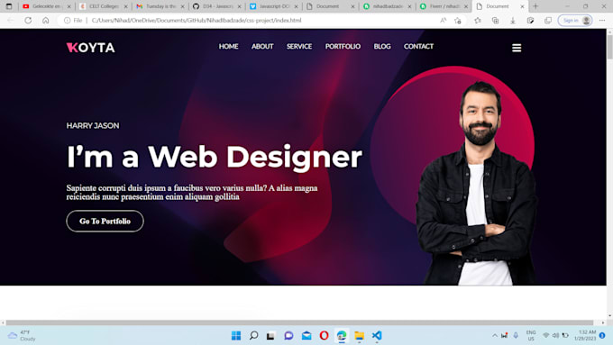 Create a website with html and css by Nihadbadzade480 | Fiverr