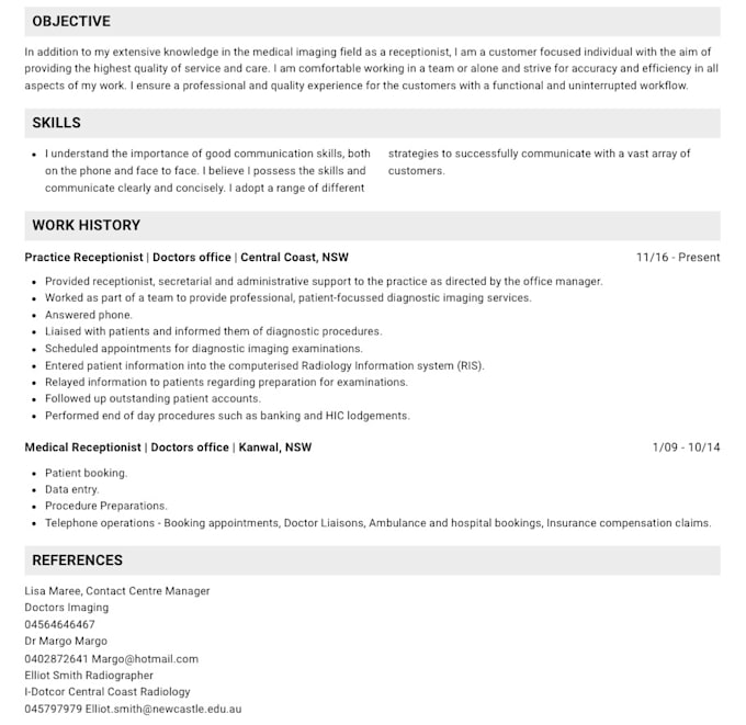 create a resume for you