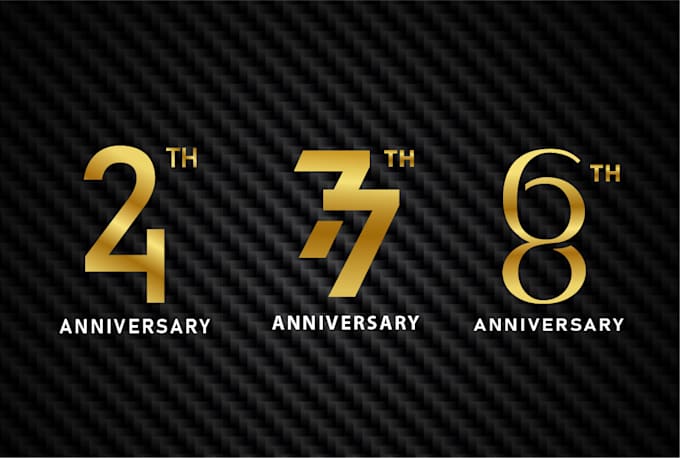 do unique gold anniversary logo
