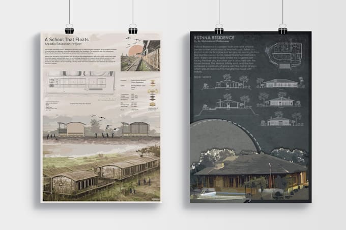 design architectural graphics poster or presentation board