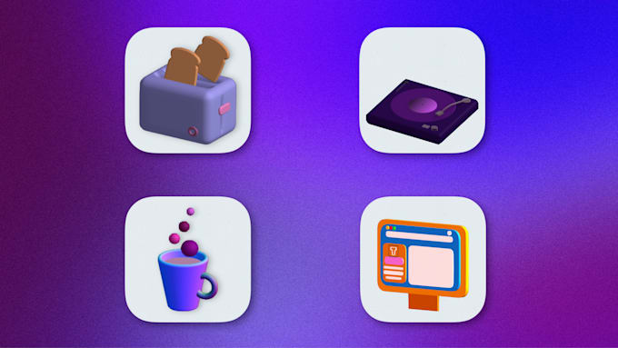 create custom 3d icon for your business