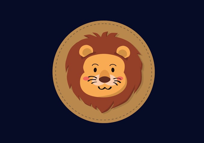 design lion head logo with express delivery