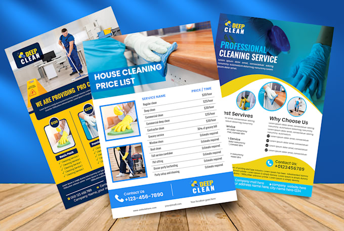 design cleaning handyman plumbing roofing service price list car wash flyer