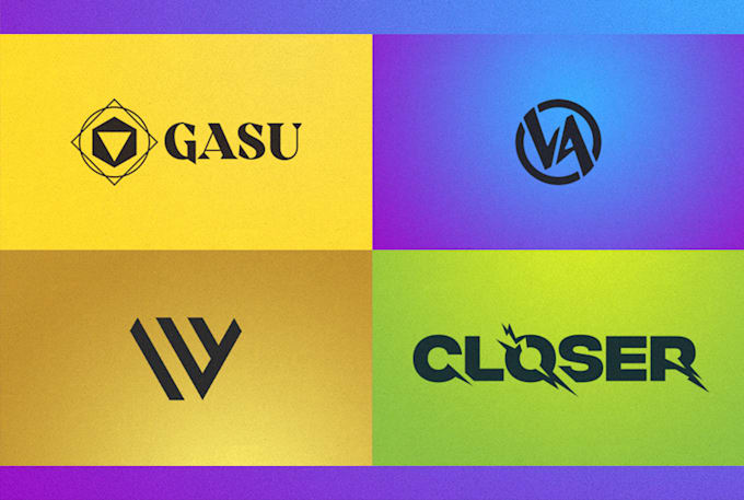 design a minimal gaming industry logo and branding