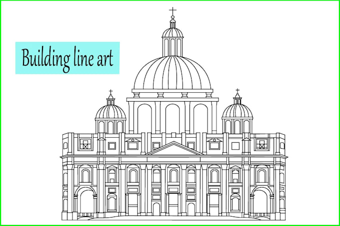 Draw line art sketches of your house or any building by Shohan_islam004 ...