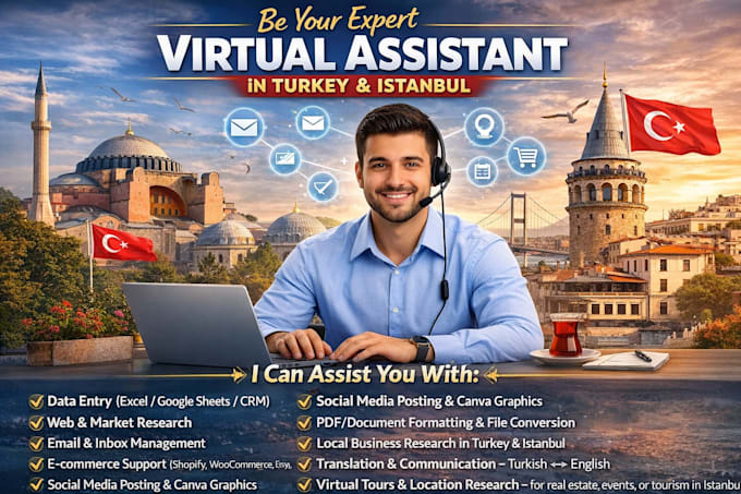 be your expert virtual assistant in istanbul