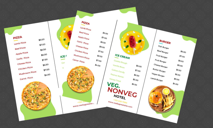 Dinner menu list deals