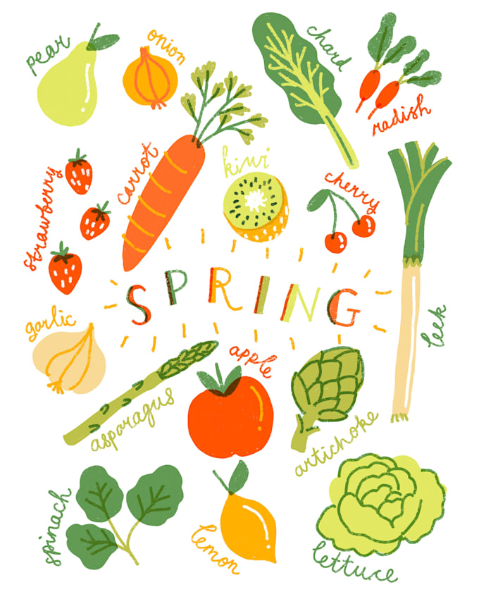 draw you a unique food illustration