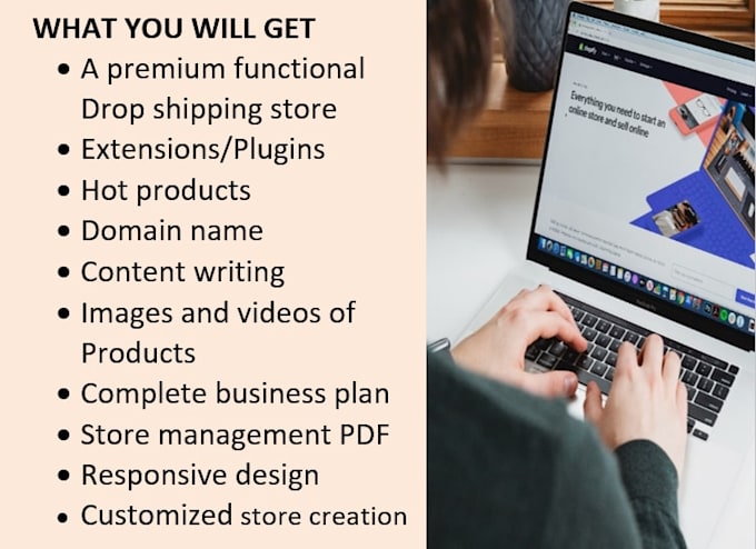 Create a premium one product shopify dropshipping store by ...