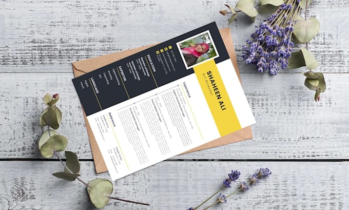 design professional and modern resume design cv and cover letter