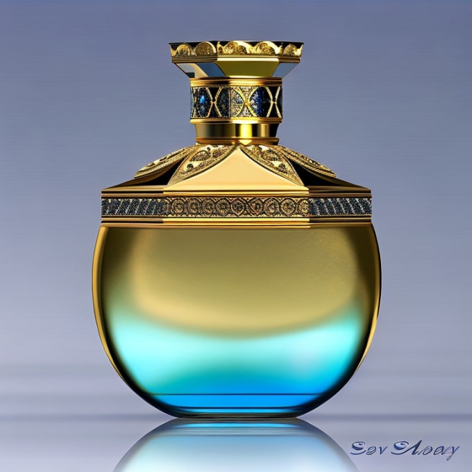 Unique and captivating Perfume bottle design - AI Generated