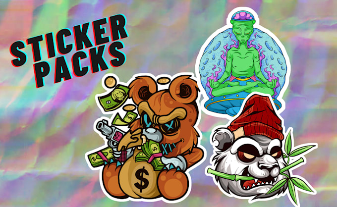 Create awesome sticker packs custom design by Duskstd | Fiverr