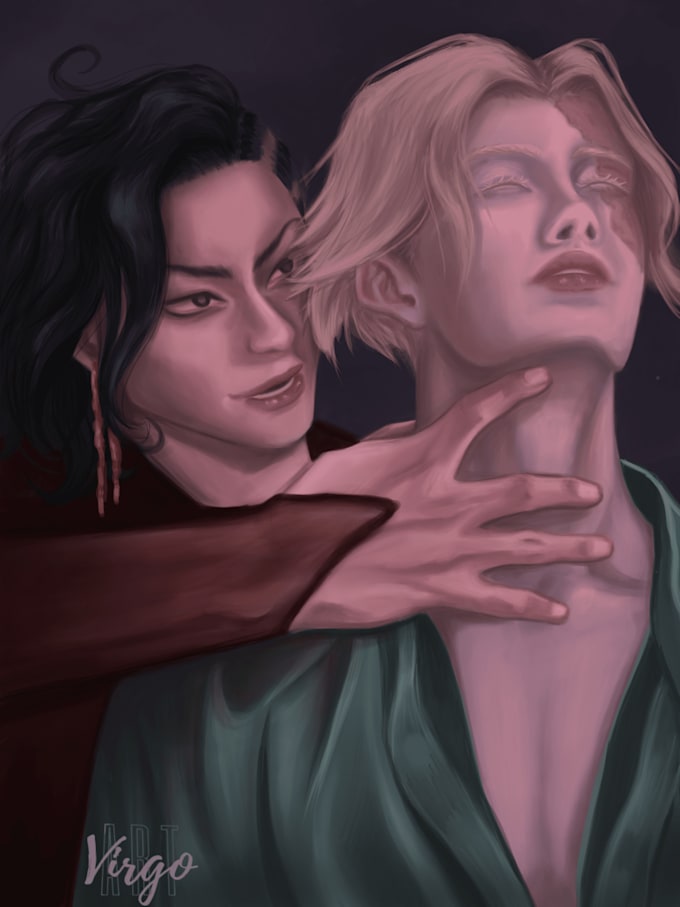 Draw an amazing half realistic half anime art for you by Virgo_art Fiverr