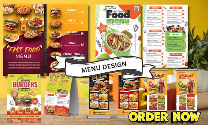 do an amazing menu design, food menu, restaurant menu design