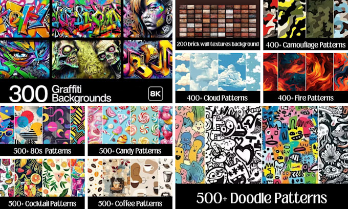 give you more than 11000 patterns for textile, fabric prints, ready to print