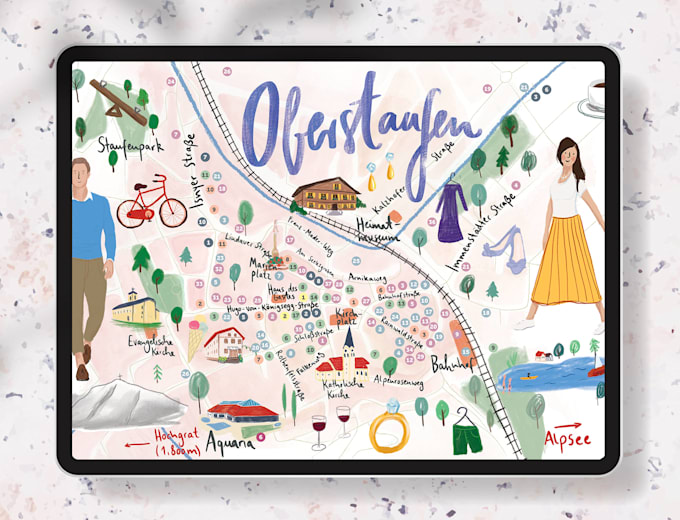 illustrate a gorgeous vector illustration map