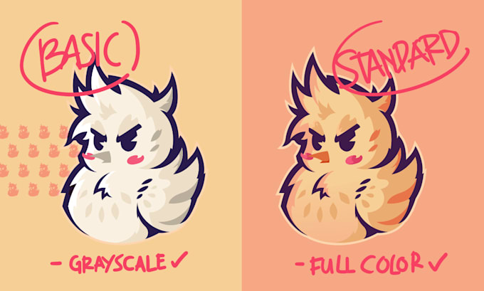 draw cartoon portrait, character design, mascot logo
