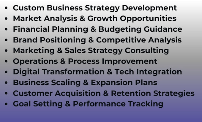 prepare a custom marketing strategy for your business