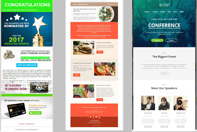 Create html email template for email marketing campaign by Azizul19 ...