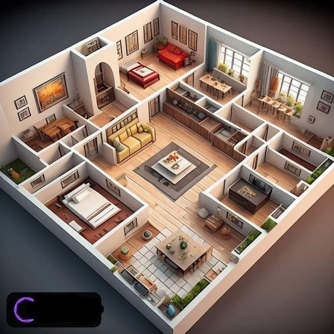 prepare 2d plan 3d exterior design and realistic renders