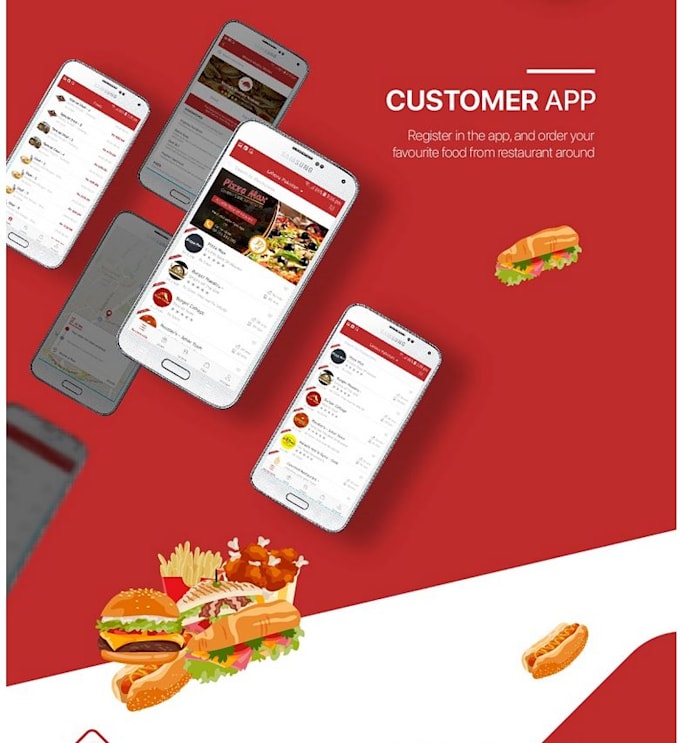 make restaurant food website and app with admin panel