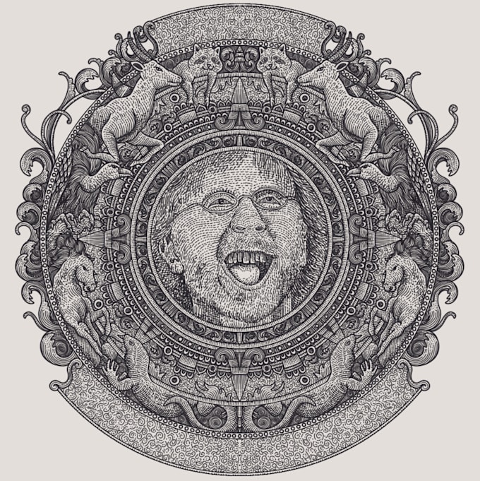 draw vintage retro t shirt clothing illustration design