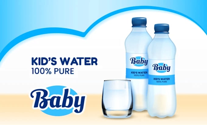design bottle label, beverage and water bottle label design