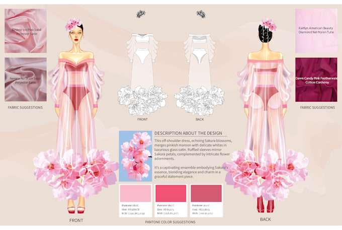 Draw professional fashion collection illustration or sketch by ...