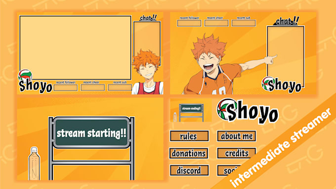 make an unique vtuber or face cam stream overlay for twitch or youtube