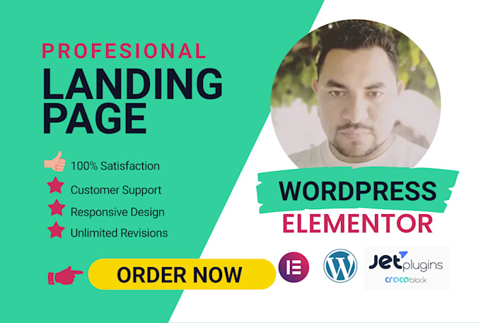 diseñaré un sitio web de wordpress moderno con elementor