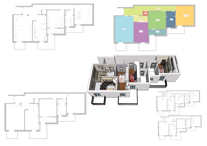 top quality 2d floor plan design, 3d modeling and rendering