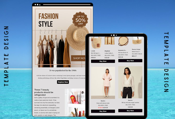 Make constant contact email template for email marketing by Asis530