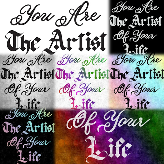 write anything in digital calligraphy lettering like modern copperplate gothic