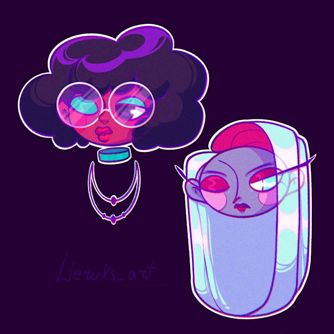 create colourful illustrations in my cartoon style