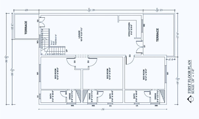draw 2d floor plan for real estate agent in 3 hours