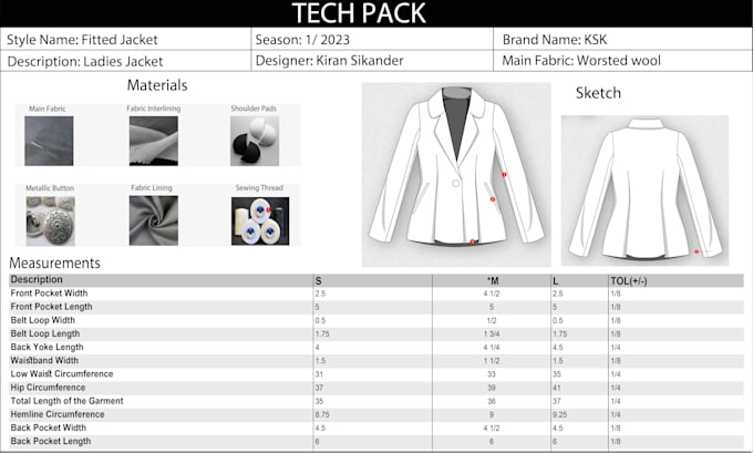 create professional technical drawing and tech packs for manufacturing