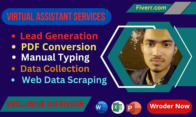 do data entry and virtual assistant, web research, data mining, copy paste