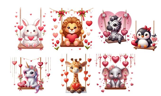 create custom valentines day animal couples wall art gifts