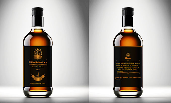 design unique wine label and bottle label design