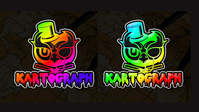 design modern trippy psychedelic styles logo