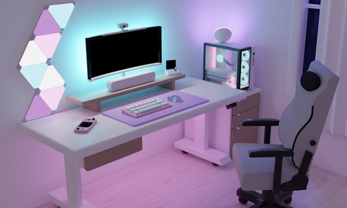 illustrate your workspace and setups in 3d