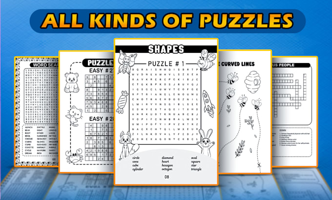 make any puzzles book with cover, sudoku , word searsh etc