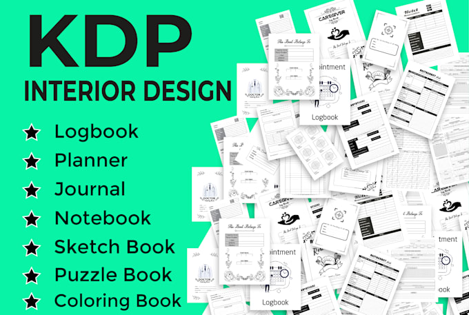 provide amazon KDP interior design for low content KDP books