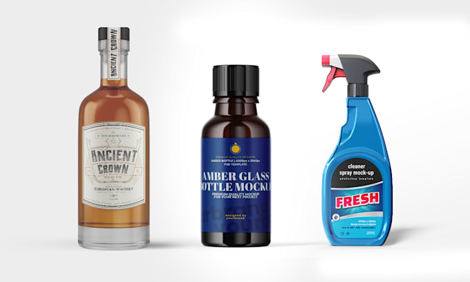 design bottle mockup, can mockup, dropper, serum   cbd label