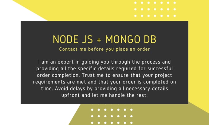 Develop a high quality rest api using node js and mongodb by ...