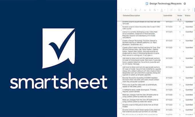 Create a smartsheet solution for your project by Nick_white10 | Fiverr