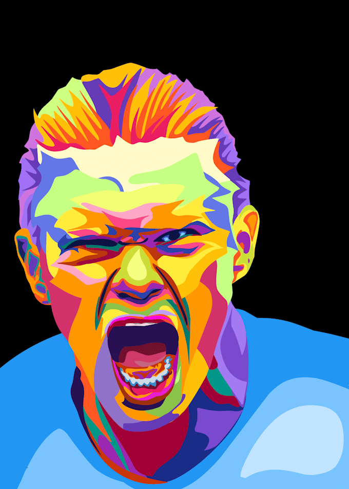 make your face photo into vector pop art style