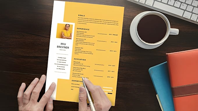 design a professional resume or CV